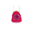 Rožinė rankinė su prisegama 3D gėle